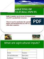 Marketing of Agricultural Inputs