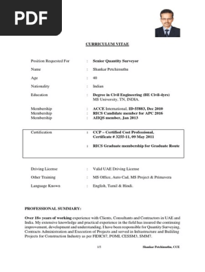 CV Format