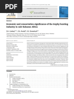 Economic and Conservation Significance of The Trophy Hunting Industry in Sub-Saharan Africa