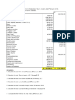 Excercise 2 - MEMO - (Dicks) Calculate Assets and Liabilities and OE