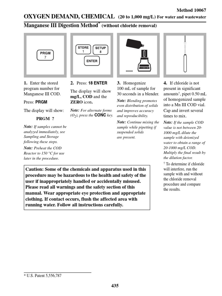 Chemical Oxygen Demand Testing Method | PDF | Materials | Physical Sciences