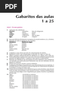 Telecurso 2000 - Química - Gabaritos 01 a 25
