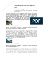 Cuantas Hidroelectricas Hay en Guatemala