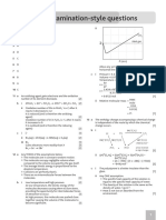 Answers To Examination Style Questions