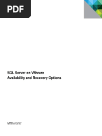 SQL Server On VMware-Availability and Recovery Options