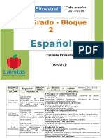 Plan 2do Grado - Bloque 2 Español.doc