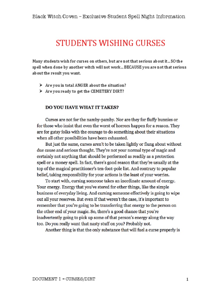 Graveyard Dirt Notes | PDF