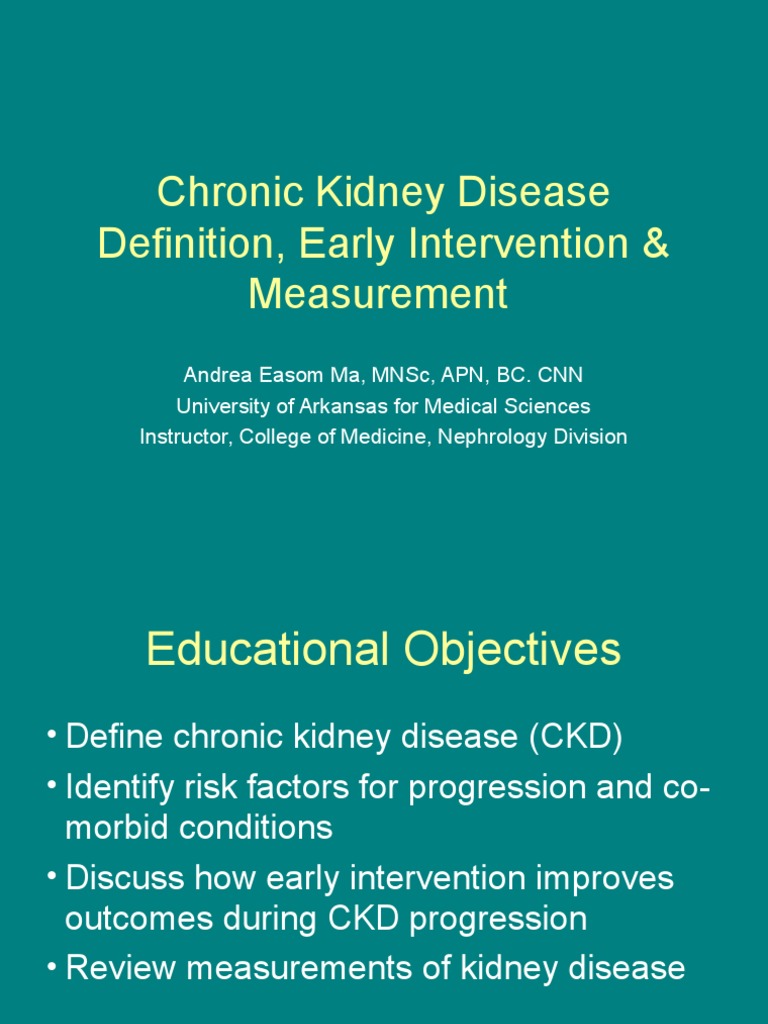Chronic Kidney DiseaseeGFR Revised | PDF | Renal Function | Chronic ...