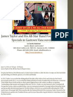 James Taylor and His All Star Band Food and Drink Specials at La Casita Gastown in Vancouver BC