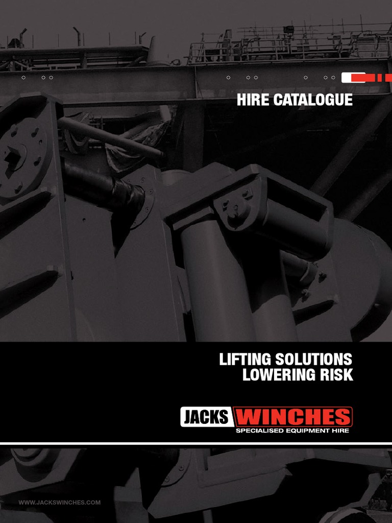 Jacks Winches 2014 Hire Catalogue PDF Diesel Engine Cable