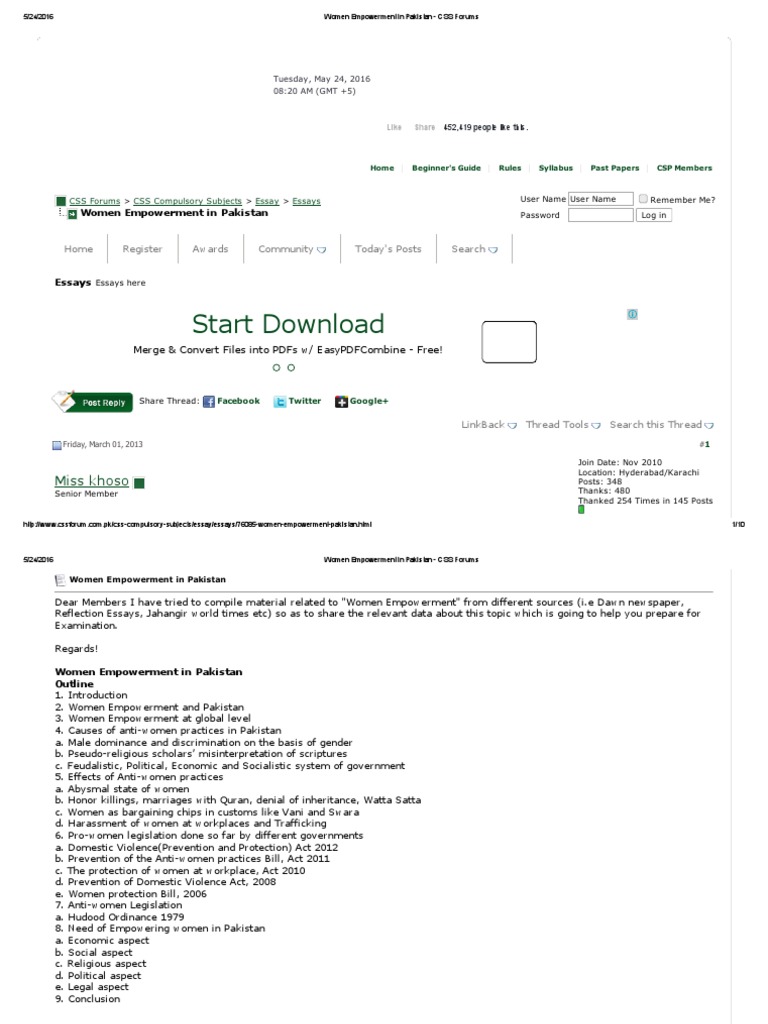 Essay on women empowerment css forum image