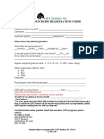 Operation Hope Registration Form: LIFE Institute, Inc