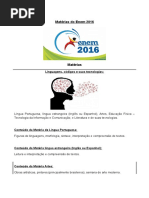 Matérias do Enem 2016