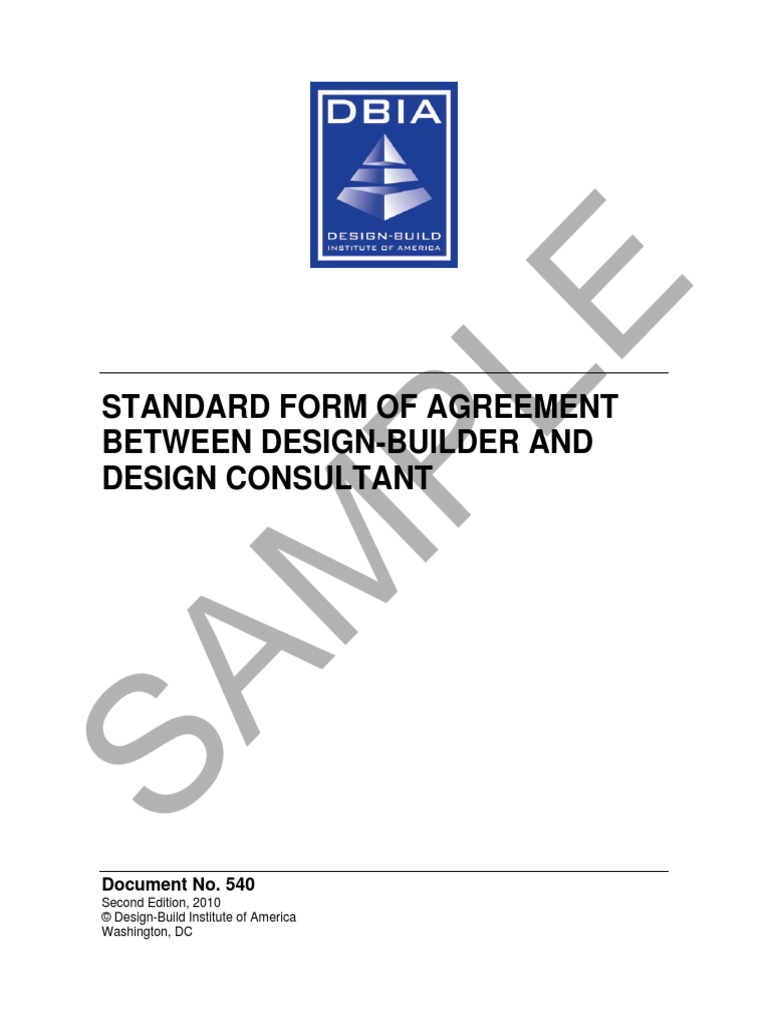 Design Build Contract Template Download Free PDF Arbitration