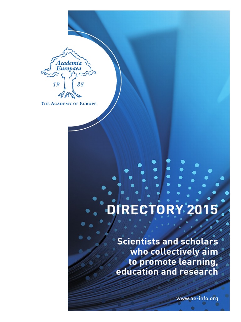 Brochure - Academia Europaea Directory 2015, PDF, Academia