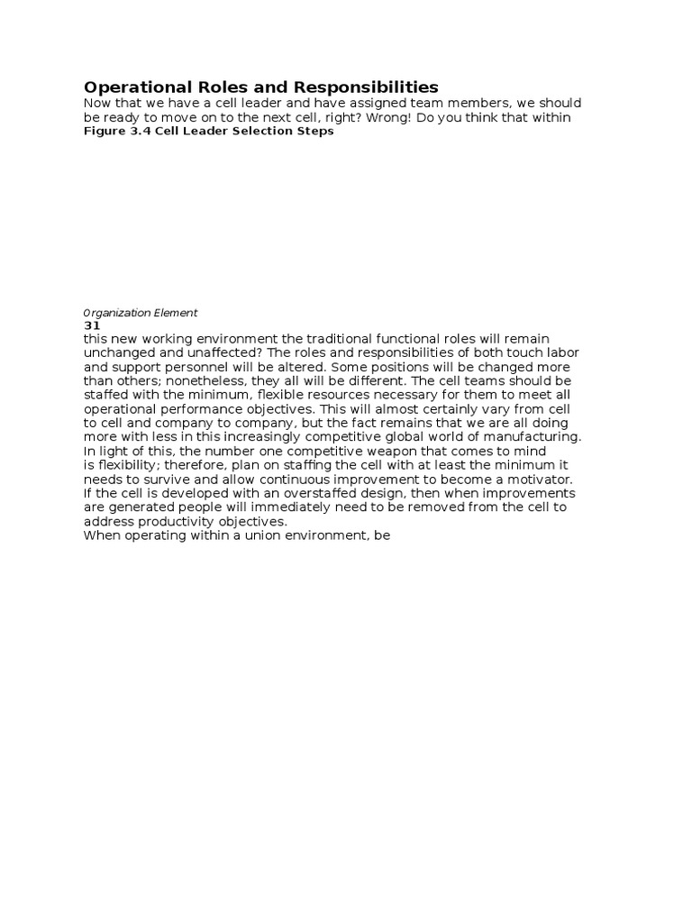 Cell Leader Roles and Responsibilities | PDF