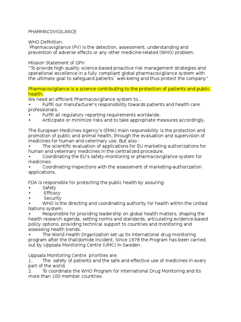 Pharmaco Vigilance | PDF | Pharmacovigilance | Clinical Trial