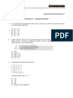 Matemática - Ejercitación de Números Enteros