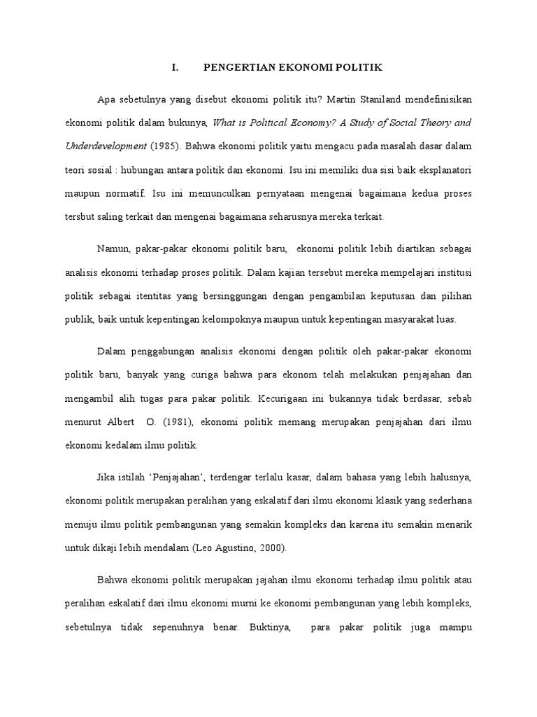 Ekonomi Politik Pdf