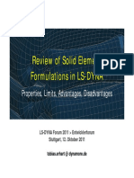 Solid Element Formulation Overview