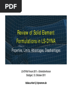 Solid Element Formulation Overview