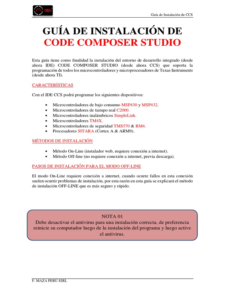 Instalación de Code Composer Studio | PDF | Microcontrolador | Entorno ...