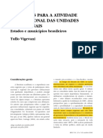 Problemas para A Atividade Internacional Das Unidades Subnacionais