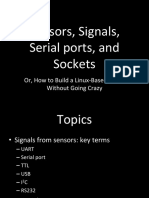 Sensors Signals Serial Sockets