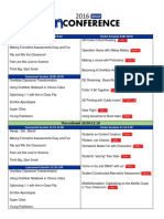 Unconference Sessions 2016 Revised 2