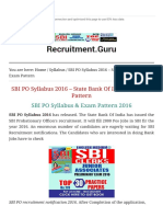 SBI PO Syllabus 2016 – State Bank of India PO Exam Pattern