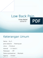 Low Back Pain. - Vinka Meliari (1215173) PPTX