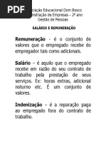 Salário e Remuneração