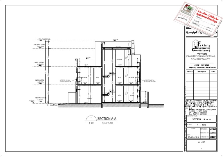 Villa Architectural Section A-A Drawing | PDF