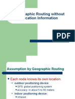 Geographic Routing Without Location Information