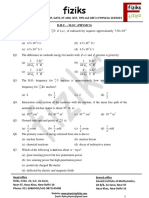 BHU-MSc. Question Paper 2014