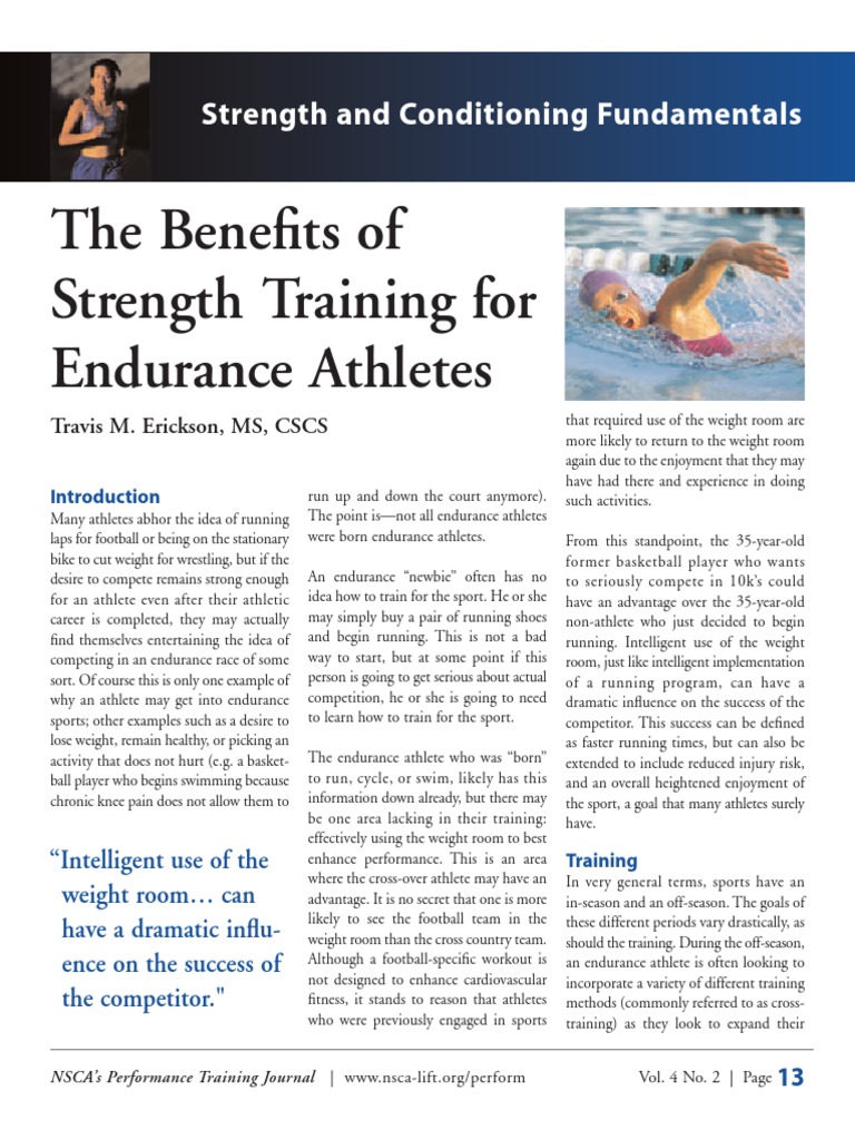 The Benefits of Strength Training For Endurance Athletes Strength and