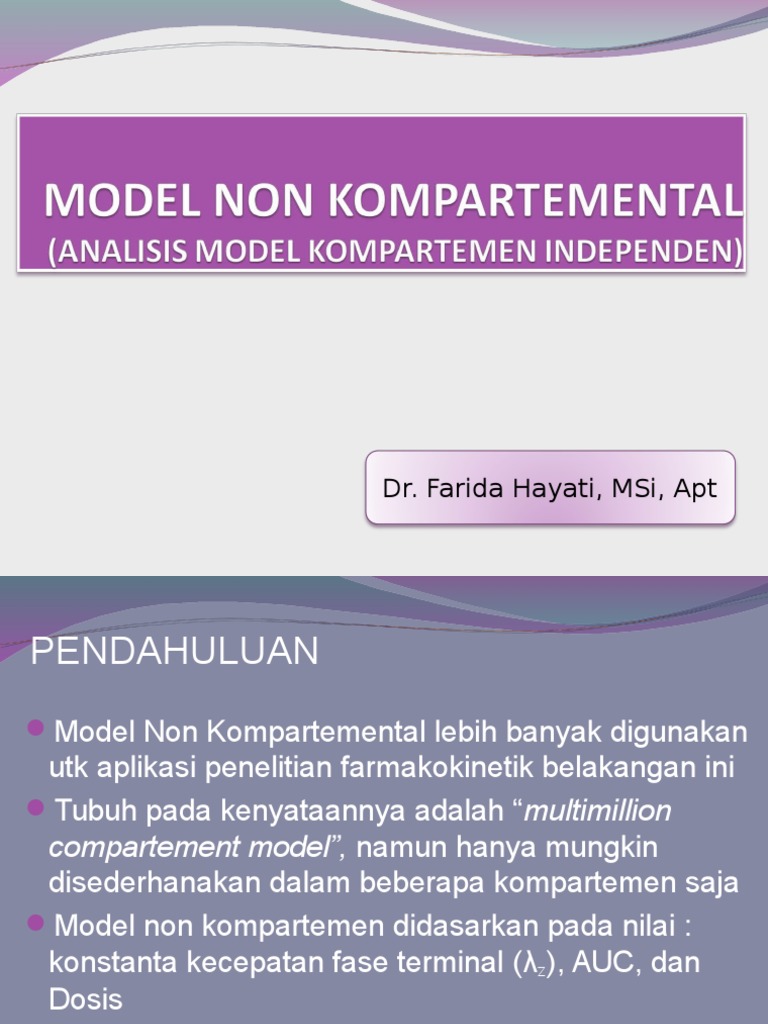 Model Non Kompartemental | PDF
