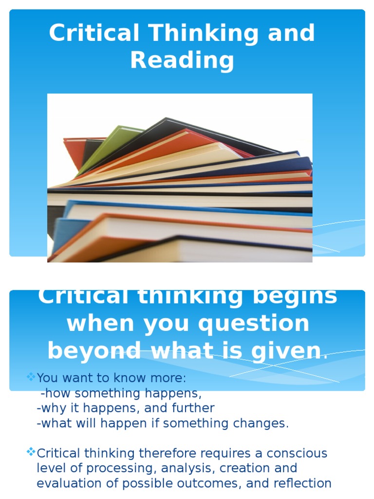 reading comprehension critical thinking questions