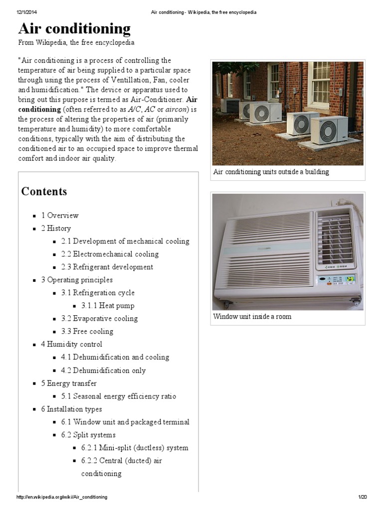Overview of Air Conditioning Systems | PDF | Air Conditioning | Heat Pump