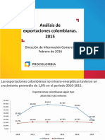 Analisis de Exportaciones Colombianas Enero-Diciembre 2015