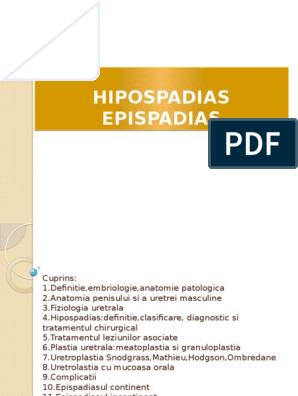 dimensiunea penisului în hipospadias)
