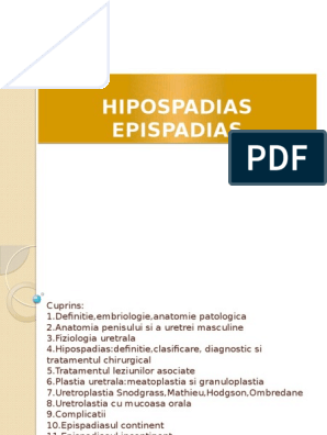 dimensiunea penisului în hipospadias