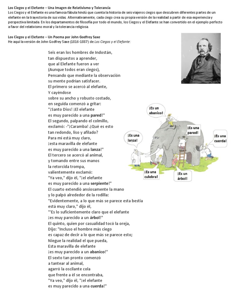 Cuento Los Ciegos y El Elefante