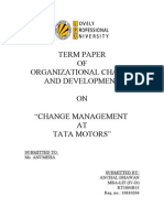 Term Paper On Change Management at Tata Motors