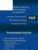 Download Penetration Testing Presentation by Arif Zina SN31370566 doc pdf
