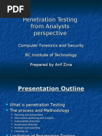 Download Penetration Testing Presentation by Arif Zina SN31370566 doc pdf