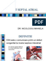 Defect Septal Atrial: Dr. Nicolcioiu Mihaela