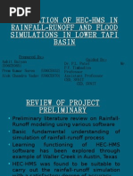 Application of Hec-hms in Rainfall-runoff and Flood Simulations in Lower Tapi Basin