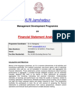 MDP@XLRI - Financial Statement Analysis