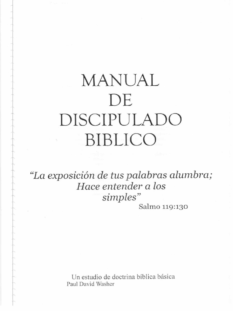 Manual De Discipulado Paul Whaser